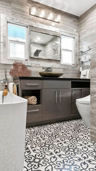 Tile flooring in Great Hills kitchen